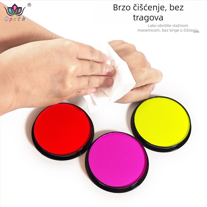 Boja za body painting i lice, 30 g, jednobojna, vodotopna, fluorescirajuća, brzo sušeća, mat pigmentna boja