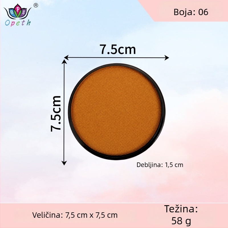 Boja za body painting i lice, 30 g, jednobojna, vodotopna, fluorescirajuća, brzo sušeća, mat pigmentna boja