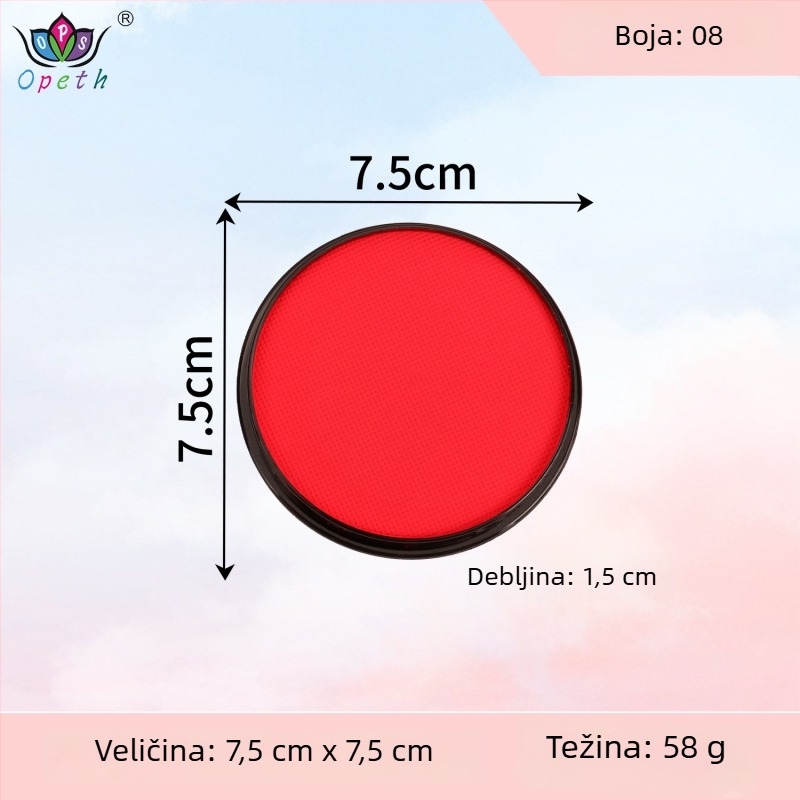 Boja za body painting i lice, 30 g, jednobojna, vodotopna, fluorescirajuća, brzo sušeća, mat pigmentna boja