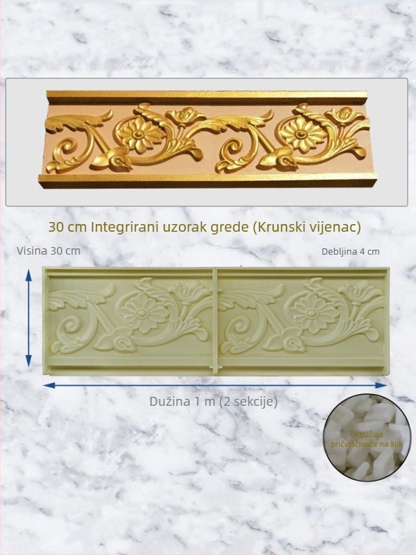 Kalupi za cementne komponente, profil krošnje, kalupi rimskih stupova, kalupi linije kapljanja krošnje za vilu, dekor fasade