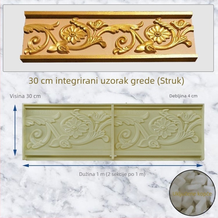 Kalupi za cementne komponente, profil krošnje, kalupi rimskih stupova, kalupi linije kapljanja krošnje za vilu, dekor fasade