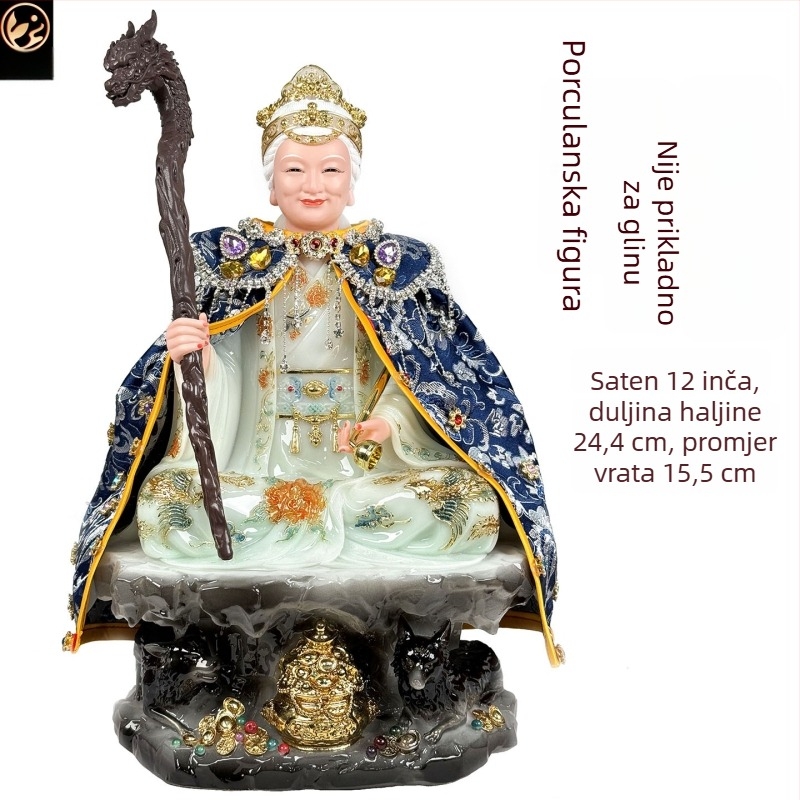 Ručni šal od svile i satena za statu Črne Majke Boginje