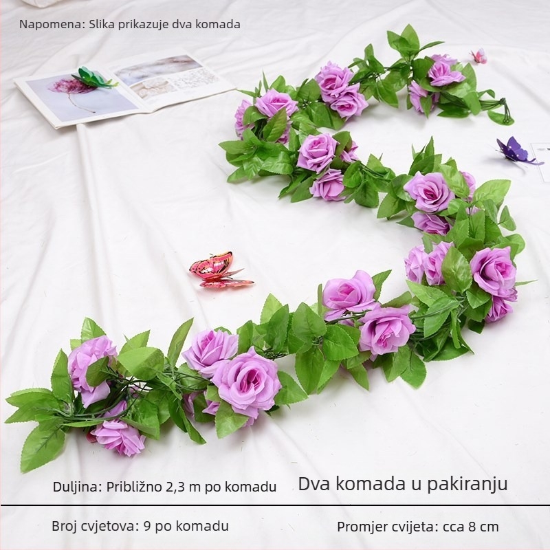 Umjetne vinove loze s ružama za svadbenu dekoraciju