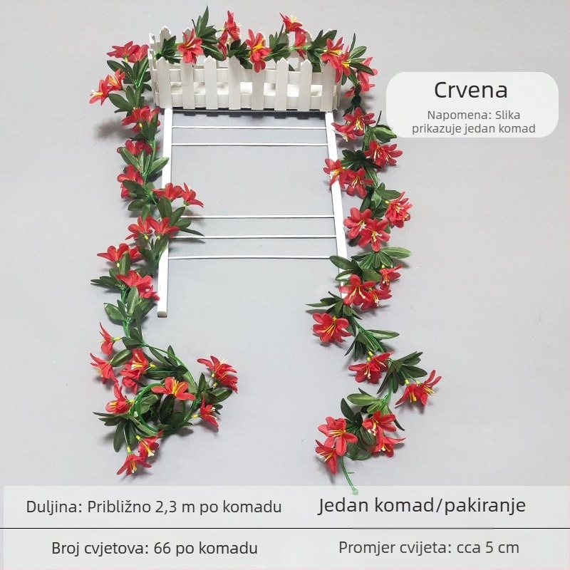 Umjetne vinove loze s ružama za svadbenu dekoraciju