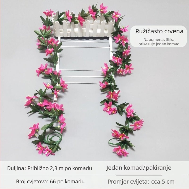 Umjetne vinove loze s ružama za svadbenu dekoraciju