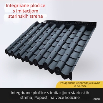 Dlačice od smole u antičkom stilu za kineske rubove krova – male zelene plastične pločice za zidove starijih zgrada