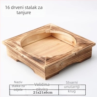 Drveni stalak za lonce i zdjele, za kamene i glinene posude, dodatak korejske kuhinje, bez montaže