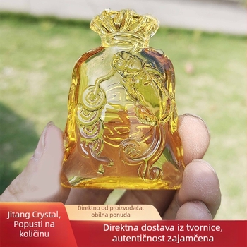 Citrin auto privjesak s malim novčanikom – talisman za privlačenje bogatstva, ukras dnevnog boravka, dar za otvaranje posla i useljenje
