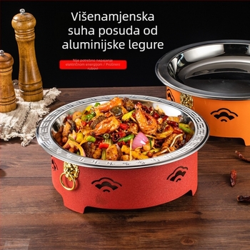Set kuhala na alkohol i mali lonac za vruće, nehrđajući čelik, Dry Pot uzorak, novi kineski stil, integrirana grijaća baza