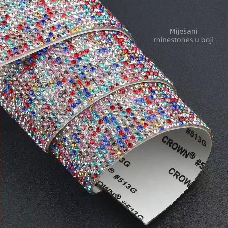 Potpuni diamantni stakleni kristali za DIY nakit i modne dodatke, dekorativne naljepnice s dvostranim ljepilom za kućišta telefona