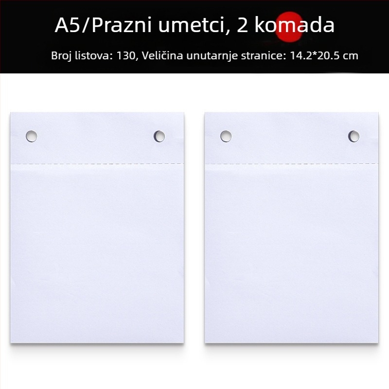 Vintage A6 prenosni debeli bilježnica s odvojivim klipsom, džepni notes s mogućnošću logotipa