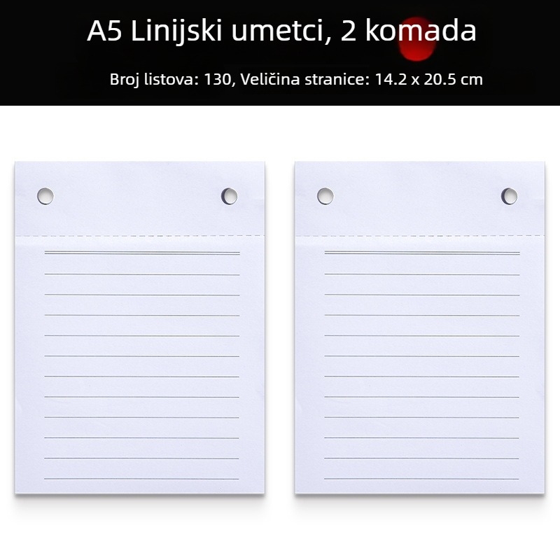 Vintage A6 prenosni debeli bilježnica s odvojivim klipsom, džepni notes s mogućnošću logotipa