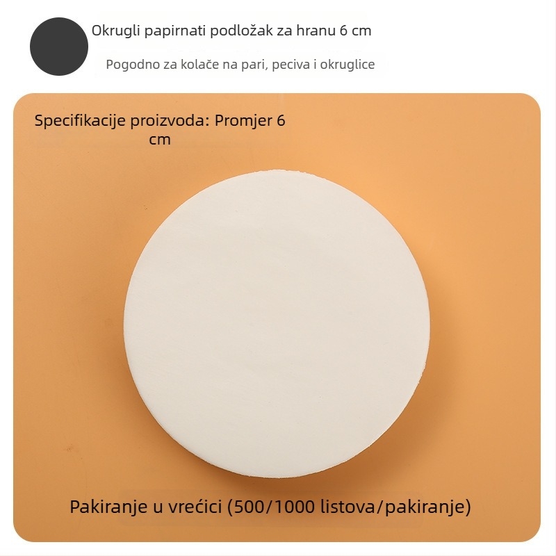 Silikonski papir za parenje, hrane kvalitete, za peciva i slatice, neprijanjajući
