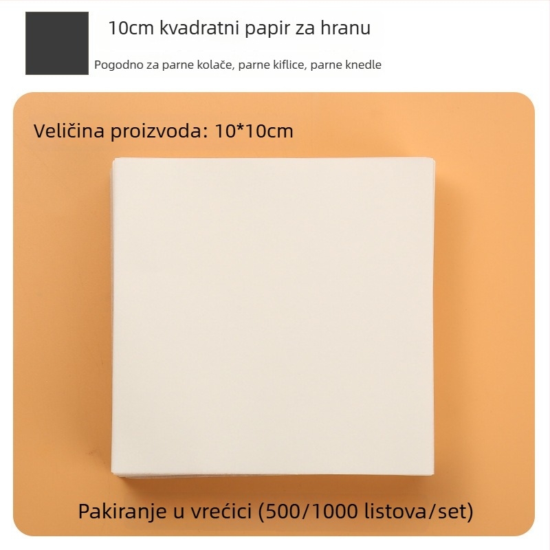 Silikonski papir za parenje, hrane kvalitete, za peciva i slatice, neprijanjajući