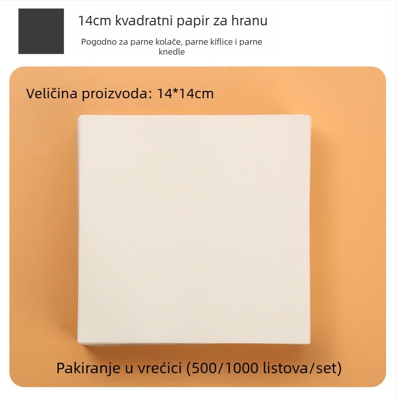 Silikonski papir za parenje, hrane kvalitete, za peciva i slatice, neprijanjajući