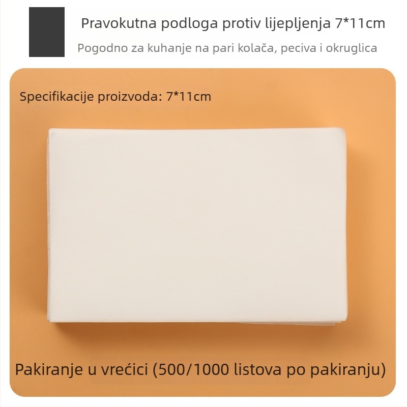 Silikonski papir za parenje, hrane kvalitete, za peciva i slatice, neprijanjajući