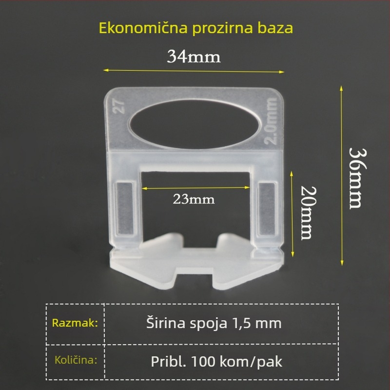 Osnovni klip za niveliranje pločica za zidove i podove