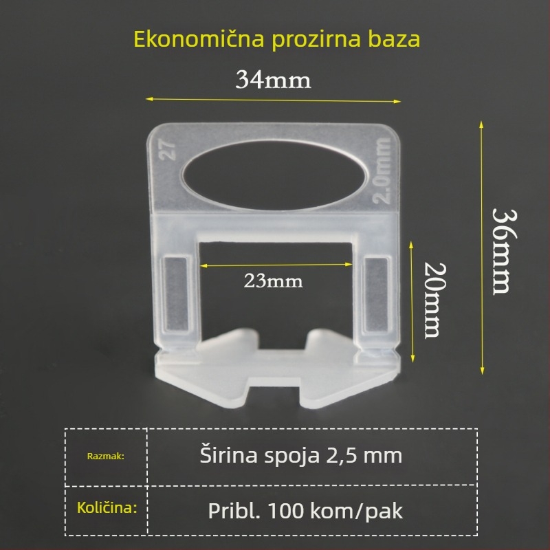 Osnovni klip za niveliranje pločica za zidove i podove