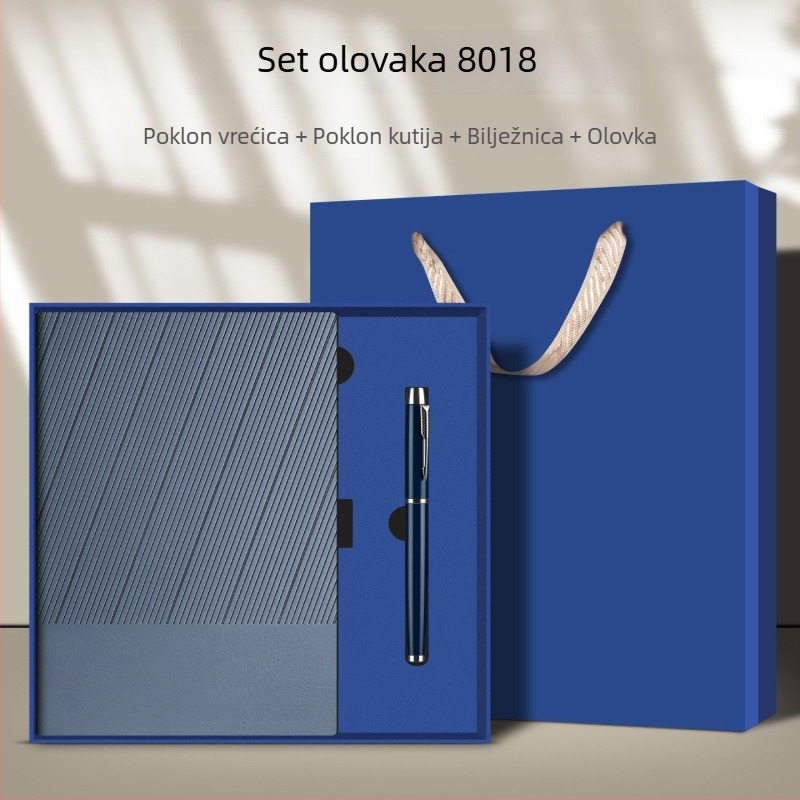 A5 bilježnica s logom, visokovrijedni poklon-set, poslovni bilježnik za ured i posao, jednostavan dizajn