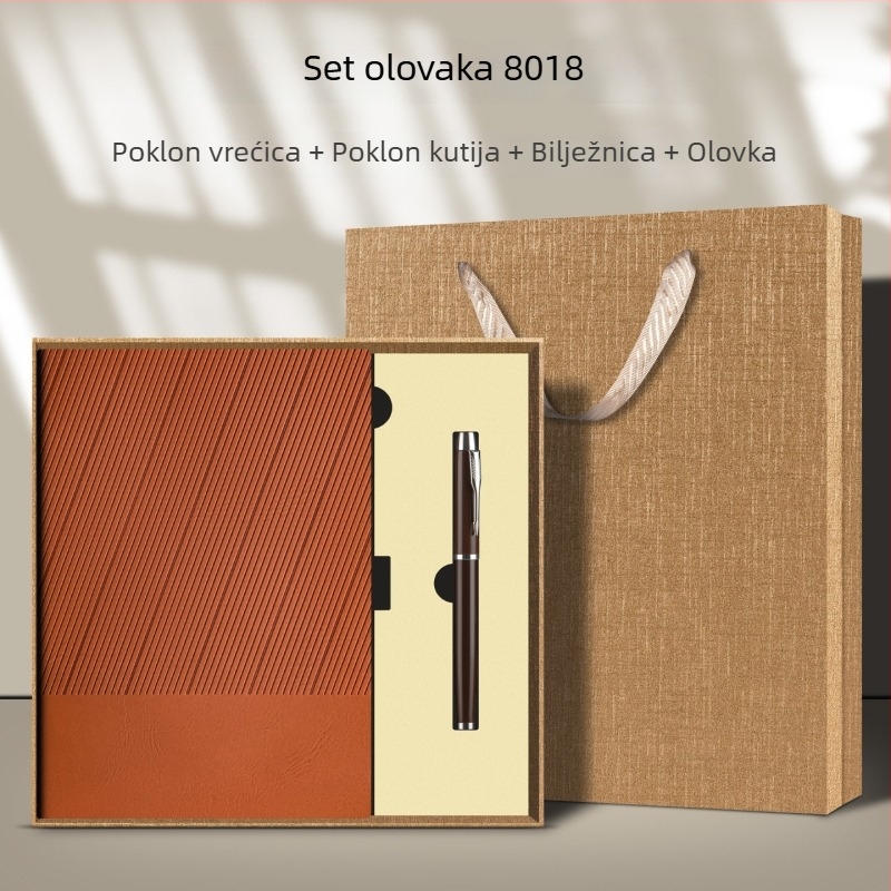 A5 bilježnica s logom, visokovrijedni poklon-set, poslovni bilježnik za ured i posao, jednostavan dizajn