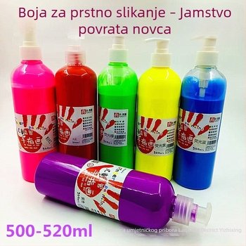 Dječji pigmenti za slikanje prstima: guaš, akvarel i akrilni pigmenti, 500 ml, ekološki, netoksični, ručno izrađeni