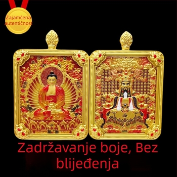 Tibetanski thangka privezak s pet bogova i osam zaštitnika, ručno oslikana ogrlica