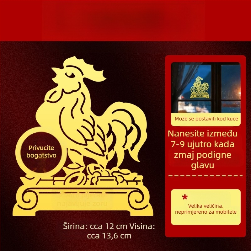 Metalne naljepnice zodijaka — 12 znakova životinja (zmaj, bik, svinja, zmija) za ukras na telefonu