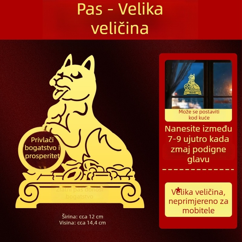 Metalne naljepnice zodijaka — 12 znakova životinja (zmaj, bik, svinja, zmija) za ukras na telefonu