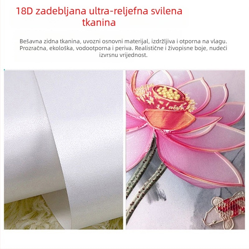 Orange Art Mural – Klasični zen stil za čajnu sobu, dekorativni zidni mural