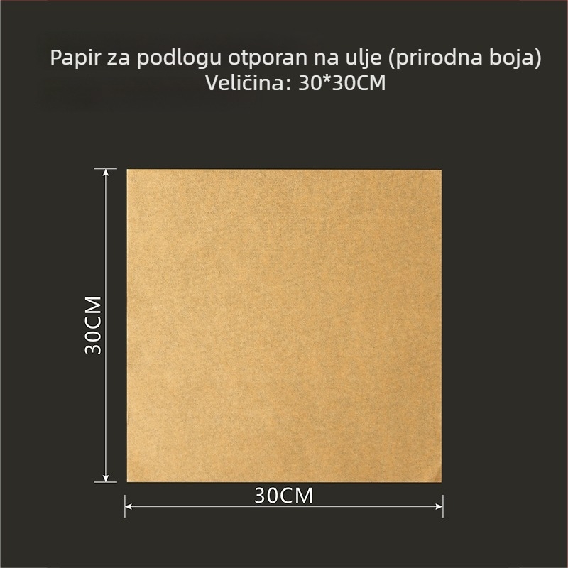 Debeli papir za pečenje s premazom od silikona, papir za prženje koji upija masnoću – pogodan za pomfrit, burgere i kruh