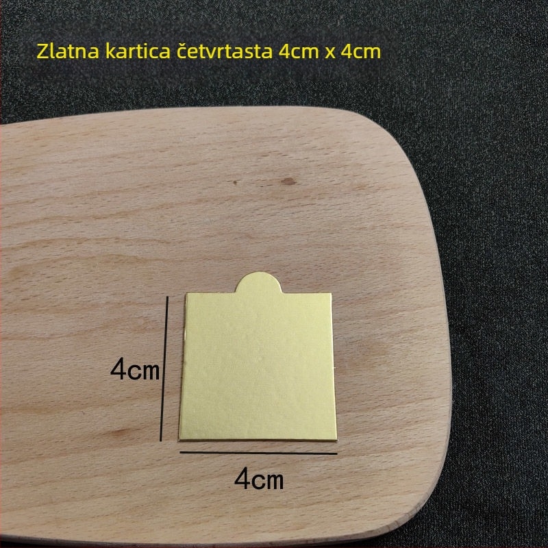 Debljina zlatnog dna za mousse s papirnom podlogom za pečenje, podloga za male kolače i deserte, kružni i kvadrati oblik, 5 cm, set od 4 komada