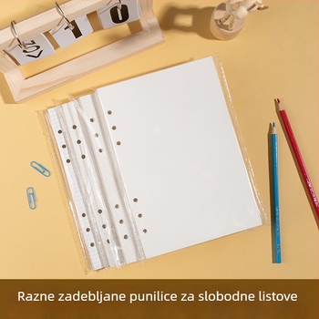 Morning 100 g unutarnji zamjenski listovi za A7 bilježnicu, sa 6 rupa, vodoravnim linijama, točkastom mrežom i praznim kvadratnim mrežama; kompatibilno s rupama 9, 20 i 24.