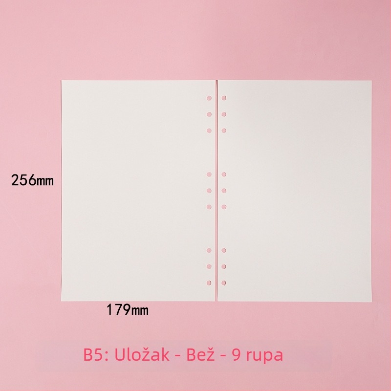 Morning 100 g unutarnji zamjenski listovi za A7 bilježnicu, sa 6 rupa, vodoravnim linijama, točkastom mrežom i praznim kvadratnim mrežama; kompatibilno s rupama 9, 20 i 24.