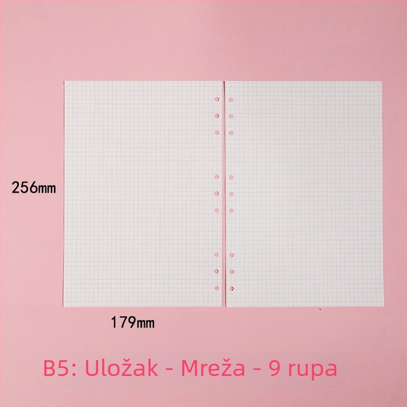 Morning 100 g unutarnji zamjenski listovi za A7 bilježnicu, sa 6 rupa, vodoravnim linijama, točkastom mrežom i praznim kvadratnim mrežama; kompatibilno s rupama 9, 20 i 24.