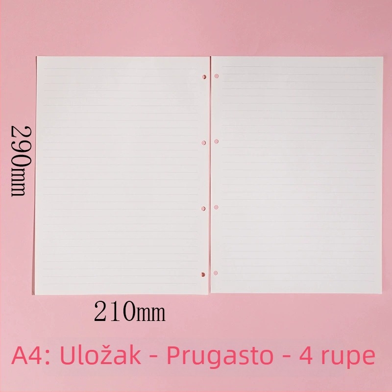 Morning 100 g unutarnji zamjenski listovi za A7 bilježnicu, sa 6 rupa, vodoravnim linijama, točkastom mrežom i praznim kvadratnim mrežama; kompatibilno s rupama 9, 20 i 24.
