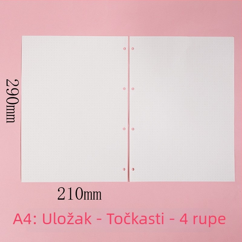 Morning 100 g unutarnji zamjenski listovi za A7 bilježnicu, sa 6 rupa, vodoravnim linijama, točkastom mrežom i praznim kvadratnim mrežama; kompatibilno s rupama 9, 20 i 24.