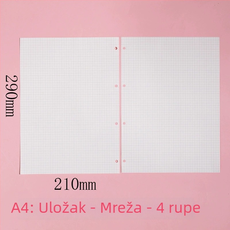 Morning 100 g unutarnji zamjenski listovi za A7 bilježnicu, sa 6 rupa, vodoravnim linijama, točkastom mrežom i praznim kvadratnim mrežama; kompatibilno s rupama 9, 20 i 24.