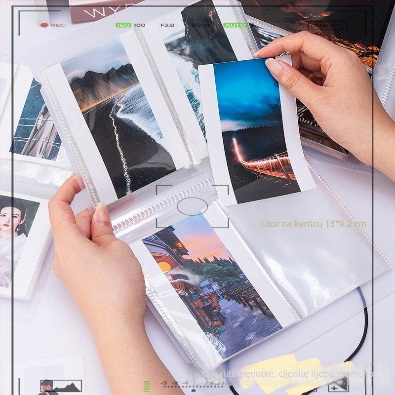 3-inčni fotoalbum s pretincima za fotografije u Polaroid stilu, zbirka fotografija, male kartice i razglednice, skladišni album različitih veličina.
