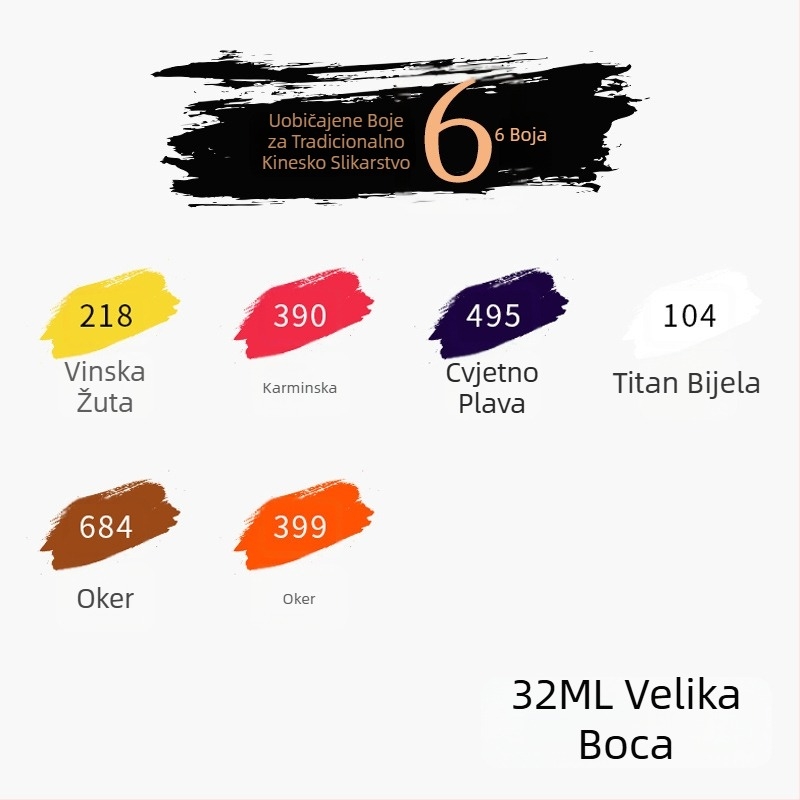 Mali marka 32ml pigment za kinesko slikanje – ink wash, krajina i Gongbi – jedna cijev, velik kapacitet, za početnike