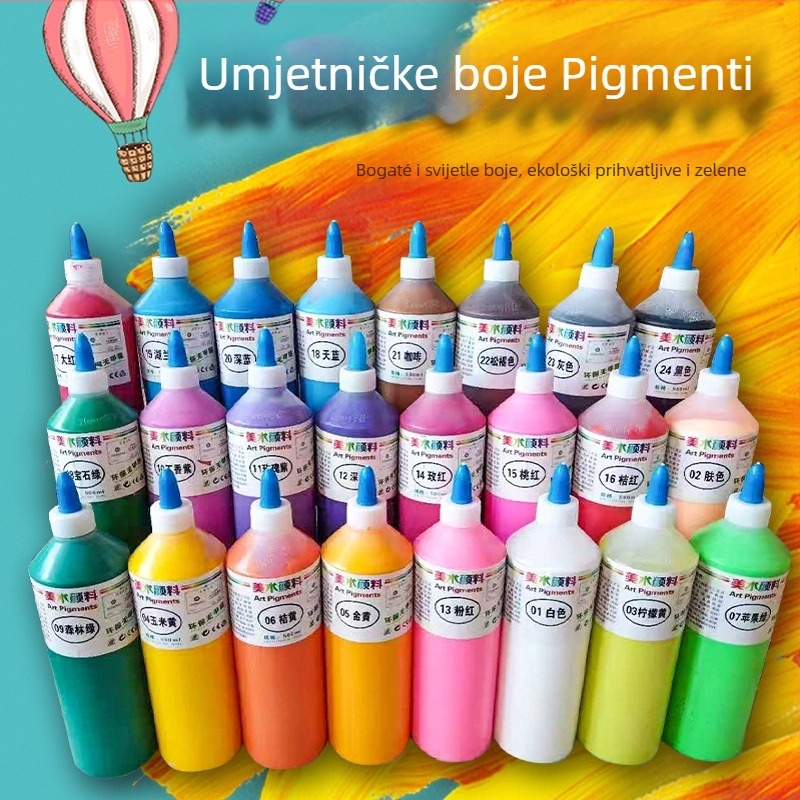 500 ml akrilne boje za djecu DIY grafit, slikanje gipsanih lutaka, set od 24 boja
