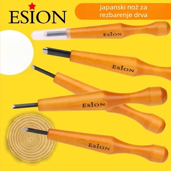 ESION 5-djelni set alata za drvorezbarstvo – rezbarenje drveta i graviranje gumastih otisaka