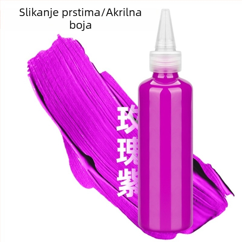 Dječji set boja za prste 100 ml, perive boje gouache, akvarel i akril