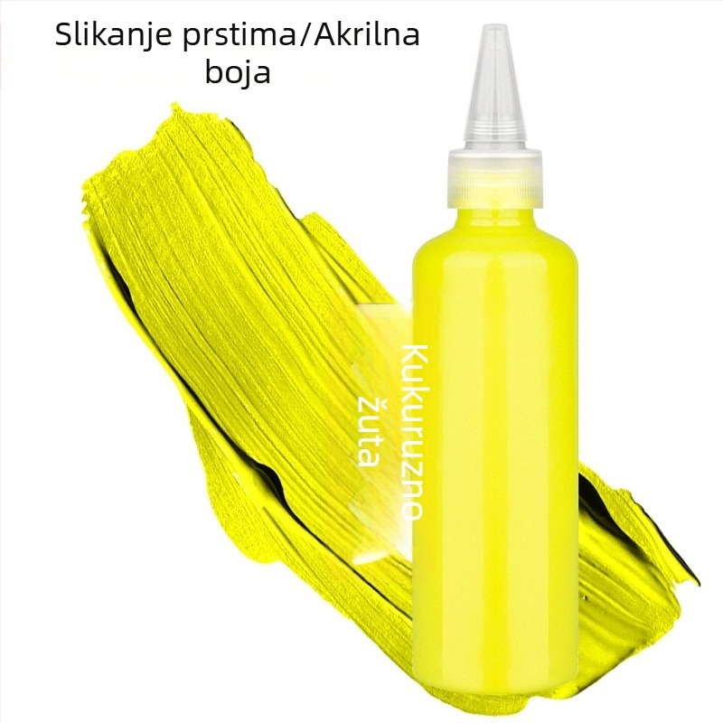 Dječji set boja za prste 100 ml, perive boje gouache, akvarel i akril