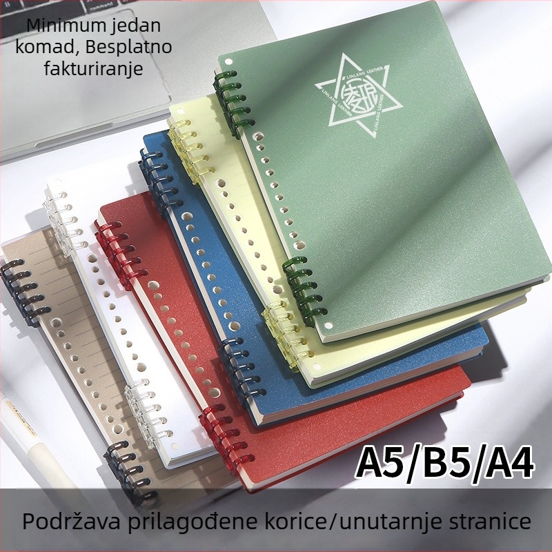 Ling lang X-coil bilježnica – formati A4/A5/B5, spiralna veza i odvojivi listovi, za poslovne sastanke i studentske bilješke