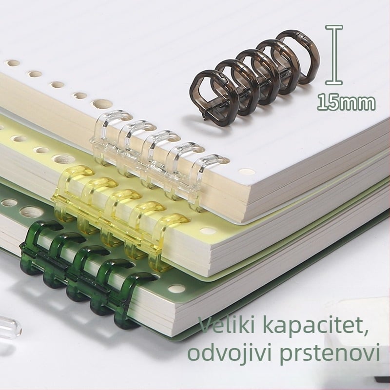 Ling lang X-coil bilježnica – formati A4/A5/B5, spiralna veza i odvojivi listovi, za poslovne sastanke i studentske bilješke
