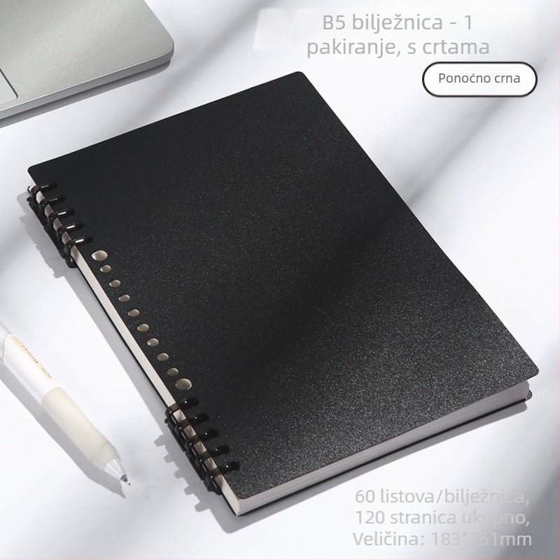 Ling lang X-coil bilježnica – formati A4/A5/B5, spiralna veza i odvojivi listovi, za poslovne sastanke i studentske bilješke