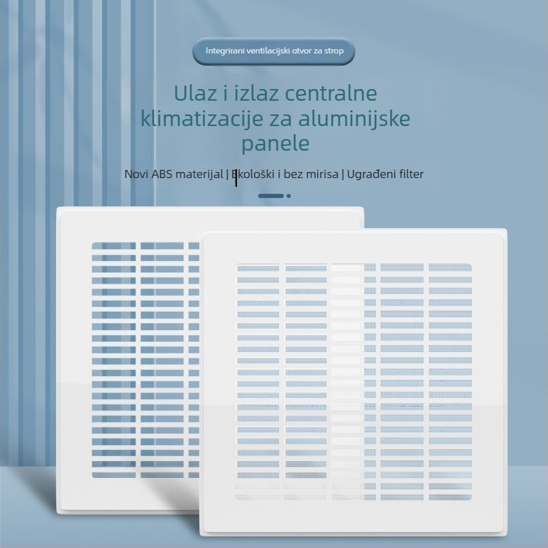 ABS plastična rešetka za središnji klimatizacijski sustav, zraka difuzor, 300×300 mm