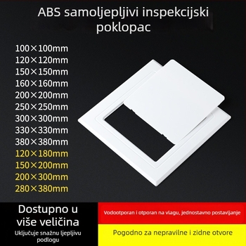 ABS ravno postavljeni pristupni panel za cijevi klimatizacije, strop od gips kartona, dekorativni poklop za otvore za ventilaciju kupaonice