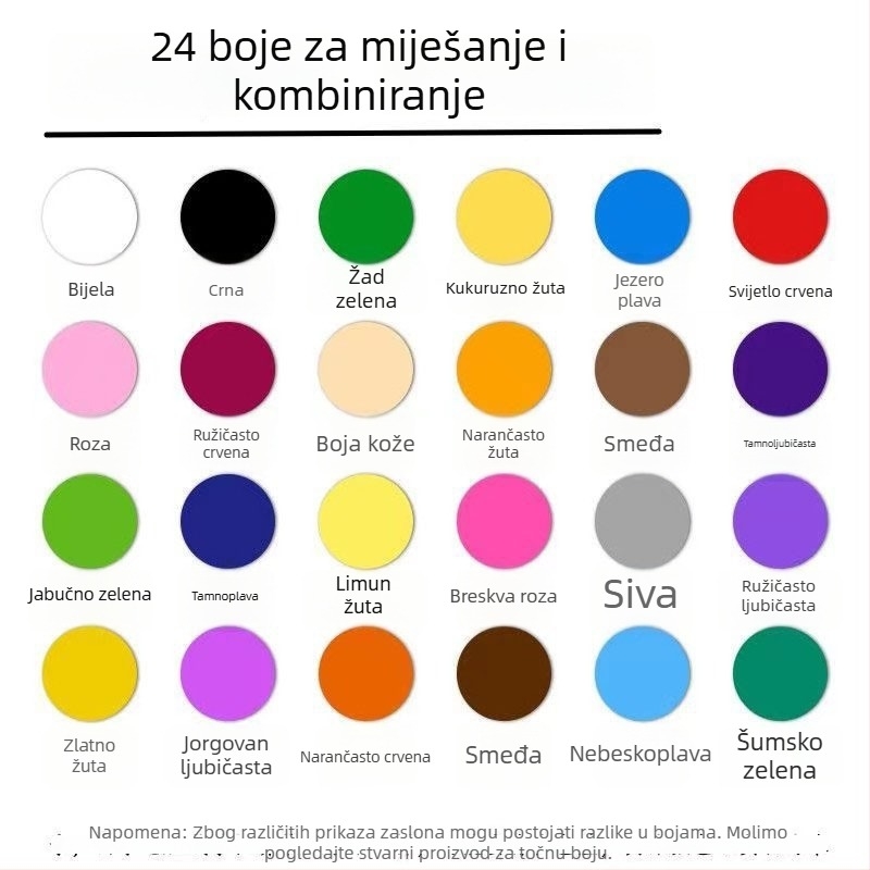 60 ml dječji gouache set za crtanje – perivi, kreativno crtanje prstima, DIY grafiti