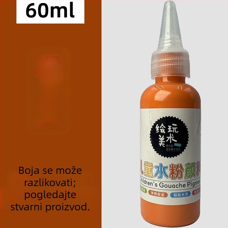 60 ml dječji gouache set za crtanje – perivi, kreativno crtanje prstima, DIY grafiti